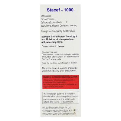 STACEF 1gm Injection 1's - Bacterial Infections-Cep