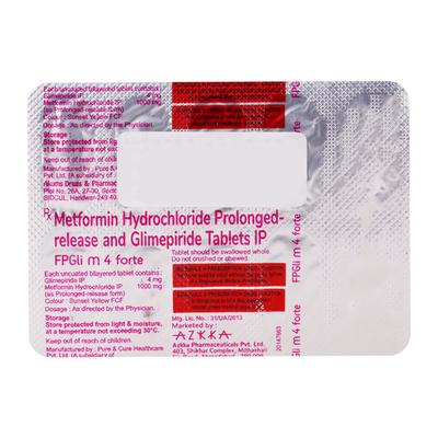 FPGLI M FORTE 4 Tablet 10's - Diabetes-Ant