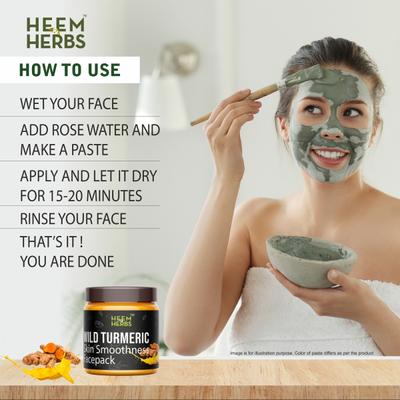 Heem & Herbs Skin Smoothness Face Pack - Wild Turmeric 80 gm - Face Packs