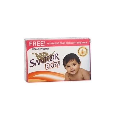 Santoor Baby Soap with Milk Cream, Almond Oil & Saffron 75 gm - Baby Soap