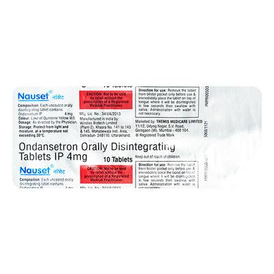 NAUSET 4mg Orally Disintegrating Tablet 10's - Vomitting/Emesis-Ant