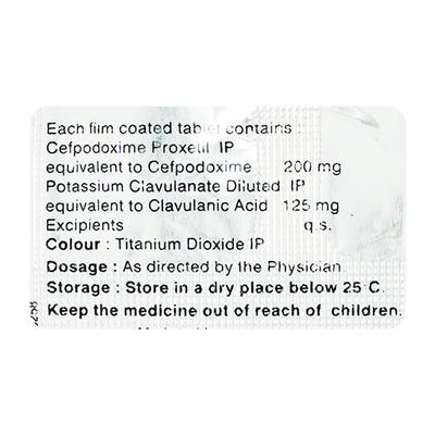 Cefoclav 200/125mg Tablet 10'S - Bacterial Infections-Cep