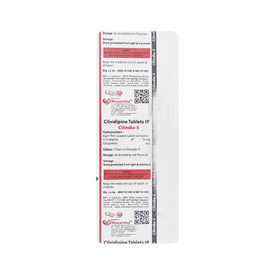 CILINDIA 5 Tablet 10's - Hypertension-Cal