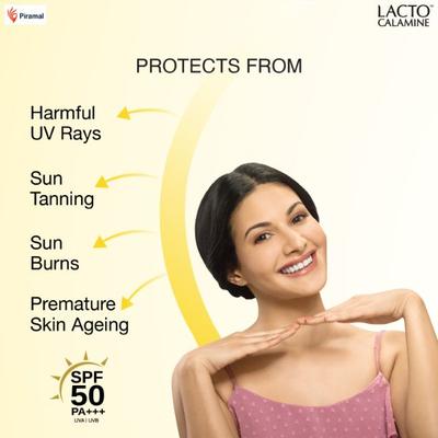 Lacto Calamine Daily Sunshield Matte Look Sunscreen Lotion SPF 50 PA+++ For Oily Skin 50 gm - Face Sunscreen