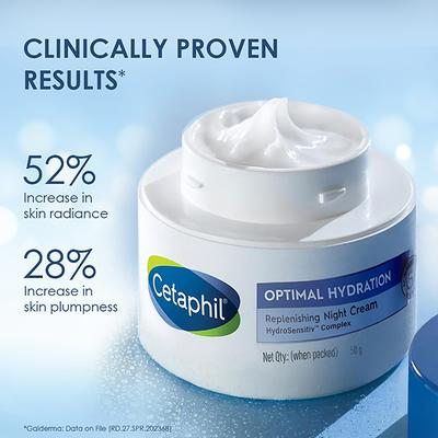 Cetaphil Optimal Hydration Replenishing Night Cream, Lightweight and Overnight Hydration 50 gm - Night Cream