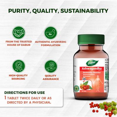 Dabur Ashwagandha Tablets 60's (Free 20's Tablets) - Ashwagandha