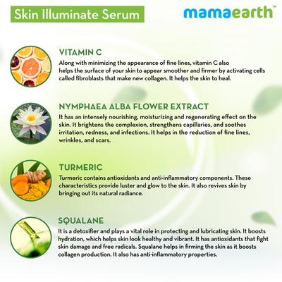 Mamaearth Skin Illuminate Face Serum - Vitamin C & Turmeric 30 gm - Face Serum