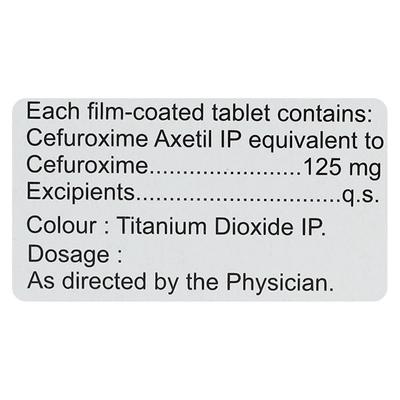 Zocef 125mg Tablet 10'S - Bacterial Infections-Cep