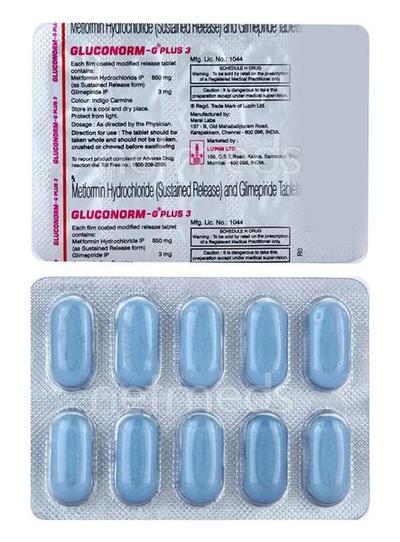 Gluconorm G Plus 3mg Tablet 10'S - Diabetes-Ant