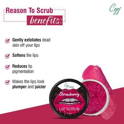 CGG Cosmetics Lip Scrub - Strawberry 10 gm - Lip Scrubs