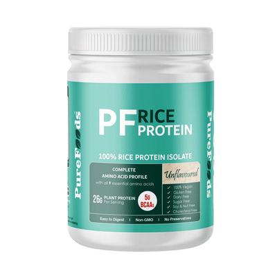 PureFoods PF Rice Protein Powder - Unflavoured 360 gm - Protein Drink