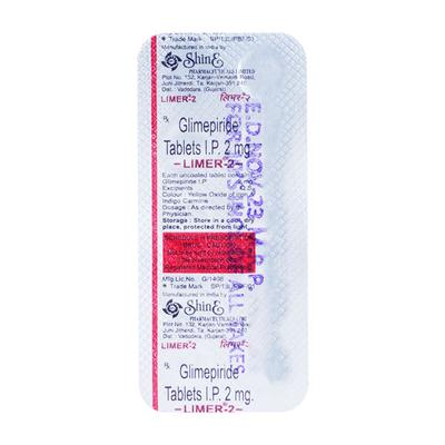 Limer 2mg Tablet 10'S - Diabetes-Ant