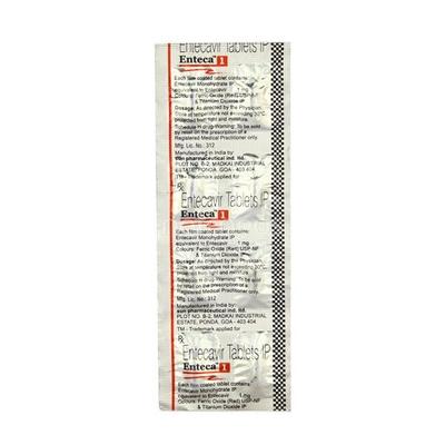 Enteca 1mg Tablet 10'S - Viral infections-Ant