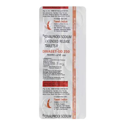 DIVASET OD 250mg Tablet 10's - Epilepsy/Convulsion-Ant