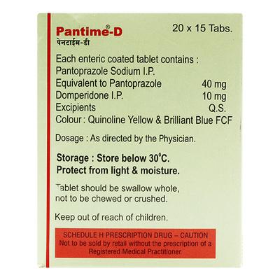 PANTIME D Tablet 15's - Ulcer/Reflux/Flatulence-Aaa
