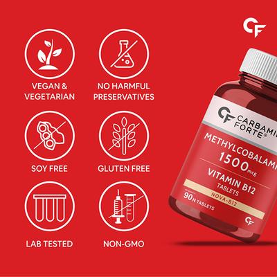 CF Nova-B12 Methylcobalamin 1500 mcg Tablet 90's - Multi-Vitamins