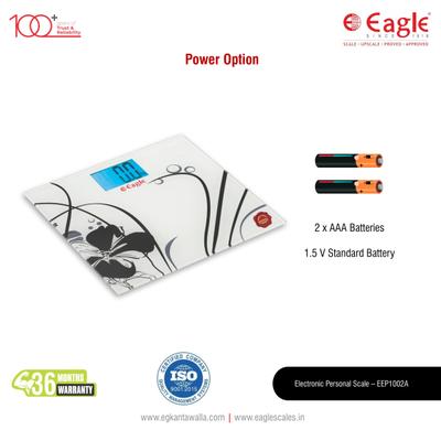 Eagle Digital Weighing Scale Slim Design (EEP-1002A) - White - Health Monitors And Equipment