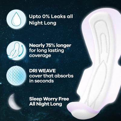 Whisper Thick Bindazzz Nights Sanitary Pads (400mm) (XXXL) 10's - Sanitary Napkins