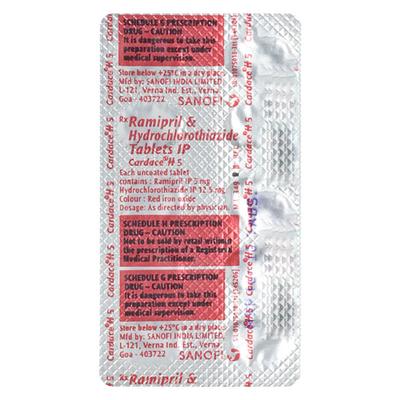 Cardace H 5mg Tablet 10'S - Hypertension-ACE