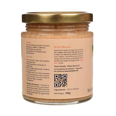 Nutriwish Almond Butter 200 gm - Nutritional Bars