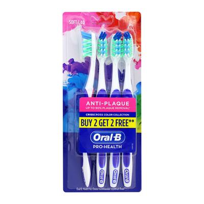 Oral B Pro Health Anti Plaque Criss Cross Soft Tooth Brush Buy 2 Get 2's - Toothbrushes
