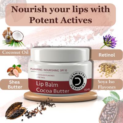 Dermistry Plumping Nourishing SPF 10 Lip Balm - Cocoa Butter 15 ml - Lip Balms