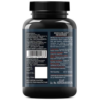 MuscleBlaze MB Fat Burner Tablet 60's - Amino Acids
