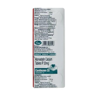 Cardiozen 20mg Tablet 10'S - High Cholesterol-Dys