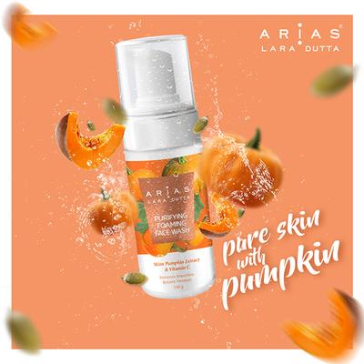 Arias by Lara Dutta Purifying Foaming Face Wash - Pumpkin Extract & Vitamin C 100 ml - Face Wash & Cleansers