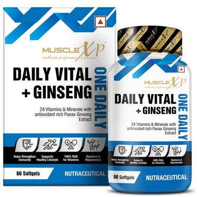 MuscleXP Daily Vital + Ginseng One Daily Softgels 60's - Amino Acids