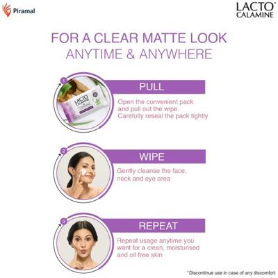 Lacto Calamine Oil Control Wipes 30's - Tissues & Wipes