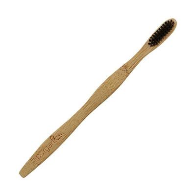 Purganics Bamboo Medium Toothbrush Adult - Black - Toothbrushes