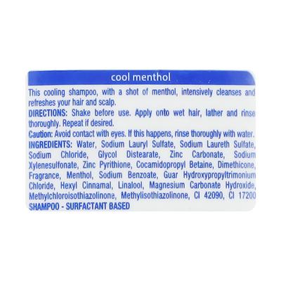 Head & Shoulders Anti-Dandruff Shampoo - Cool Menthol 340 ml - Shampoos