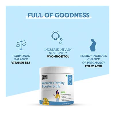 She Need Women's Fertility Booster Drink - Lemon Flavour 300 gm - Daily Health Drinks