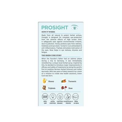 GreenCure Prosight Herbal Eye Drops 10 ml - Speciality Medicines