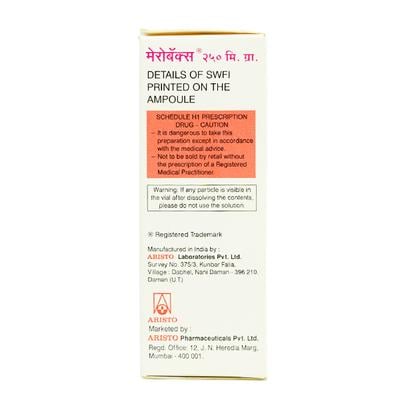 Merobax 250mg Injection 1'S - Bacterial Infections-OBL