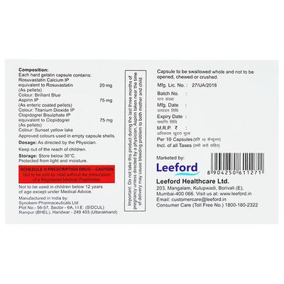 CARDIOROSTIN GOLD 20 Capsule 10's - Blood Clot-Ant