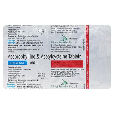 LUNGEASE Tablet 10's - Asthma/COPD-Ast