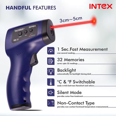 Intex Thermobeam Infrared Thermometer with Laser Beam - Thermometer & Oximeter