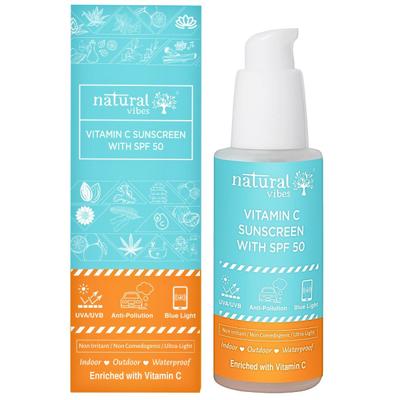 Natural Vibes Vitamin C SPF 50 + Sunscreen 50 ml - Face Sunscreen