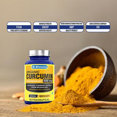 Bionova Organic Curcumin 500 mg Capsule 60's - Herbal Dietary Supplement