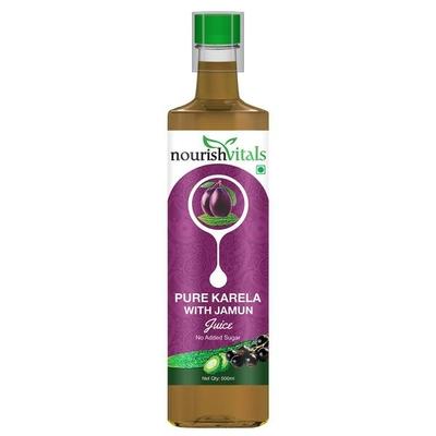 NourishVitals Pure Kerala with Jamun Juice 500 ml - Ayurvedic Juices