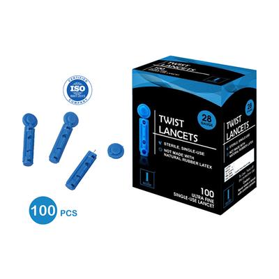 1Mile Twist Lancets - Blue 100's - Blood Glucose Monitors/Strips