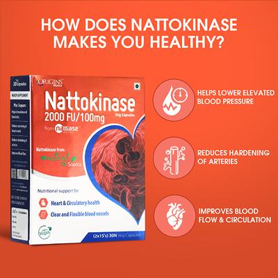 Origins Nutra Nattokinase 2000 FU/100 mg Veg Capsule (Pack of 2 x 15's) - Multi-Vitamins