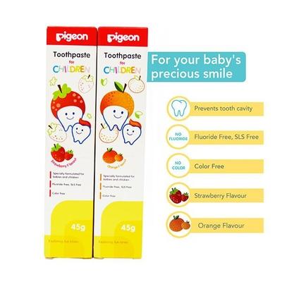 Pigeon Strawberry & Orange Toothpaste Combo 45 gm - Baby Oral Care