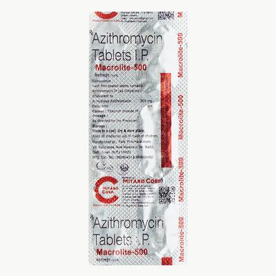 MACROLITE 500 Tablet 3's - Bacterial Infections-Mac