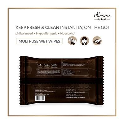 Sirona Multi Use Wet Wipes (Pack of 5 x 10's) - Intimate Hygiene