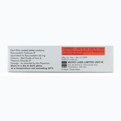 Turbovas 20mg Tablet 10'S - High Cholesterol-Dys