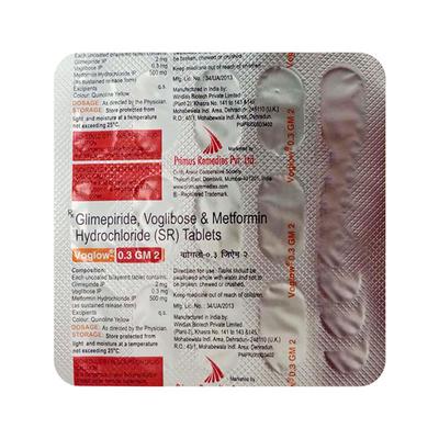 VOGLOW 0.3 GM 2 Tablet 10's - Diabetes-Ant