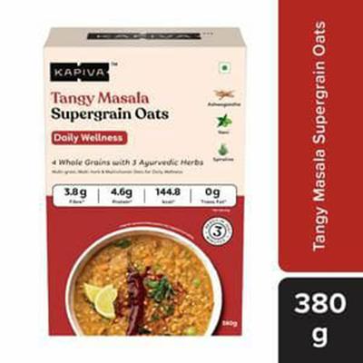 Kapiva Tangy Masala Supergrain Oats - Daily Wellness 380 gm - Health Products